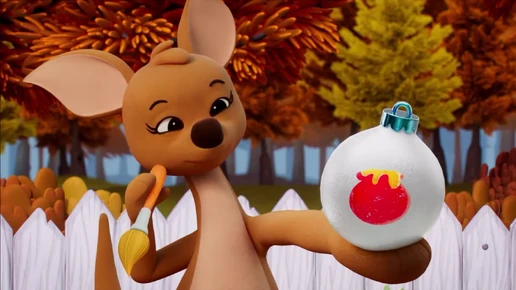 Kanga Makes Christmas Ornaments