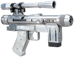 Lando Calrissian's SE-14r light repeating blaster; model also used by Stormtroopers and officers of the Galactic Empire.