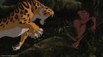 Sabor ferociously chases Tarzan