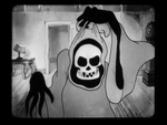 The Grim Reaper's skeletal face