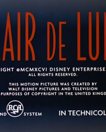 Clair De Lune Disney Wiki Fandom