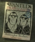 Cartel de b&uacute;squeda de los Hermanos Stabbington.