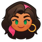 Esmeralda's emoji for Disney Emoji Blitz