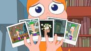 Candace showing her evidence that "Ferb" is an alien.