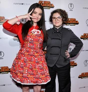 Marlowe and Merit at premiere of My Hero Academia in September 2018.