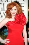 Christina Hendricks arrives at the 68th annual Golden Globes in January 2011.