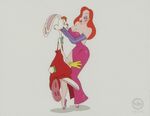 Production cel of Jessica and Roger.