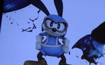 Oswald in his Gremlin Prescott costume in Epic Mickey 2