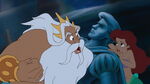 King Triton was raging to his daughter for not meeting the humans.