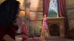 Rapunzel pleads with her mother