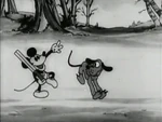 Mickey and Pluto going on a moose hunt