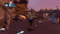 Tints flying near Mickey in Disney Gulch.