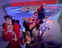 GarfioSpaceMountainGhostGalaxy.png (319 kB) Cruella y Jafar se ríen de Garfio por asustarse en una atracción.