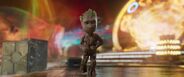 Baby Groot dancing to some music.