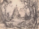 Story sketch by a Disney Studio Artist.