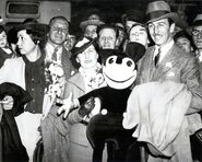 Walt and Lillian with Edna Disney (far left), wife of Roy O. Disney