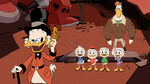 Scrooge allows the nephews and Webby to embark on adventures with him.