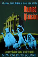 Haunted Mansion poster at Disneyland Anaheim