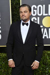 Leonardo DiCaprio arrives at the 77th annual Golden Globes in January 2020.