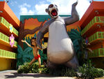 Baloo and Mowgli statue