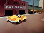 Looney Tunes reference with "ACME" text in the garage card