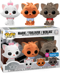 Unnumbered 3-Pack: The Aristocats' Marie, Toulouse, and Berlioz (Flocked) (Disney 100th Anniversary) (2023 Walmart Exclusive)