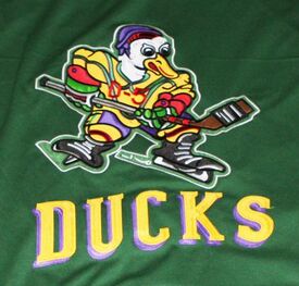 Customizable Mighty Ducks 96 Charlie Conway 33 Greg Goldberg 