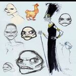 Early Yzma character design by Harald Siepermann