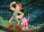 Cavin and Cubbi on a tree, sharing the dream of becoming knights someday