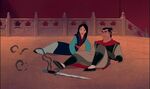 Shang and Mulan after Shan Yu's death.