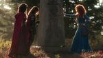 Mulan, Ruby, and Merida at Fergus's grave