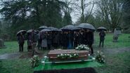 Friar Tuck at Robin Hood's funeral
