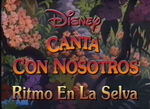 Closing title card to the 1993 Spanish VHS, known as "Ritmo En La Selva"