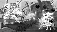 The Mariner in a storyboard for the Haunted Mansion Television Series