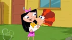 Isabella holding Phineas in "One Good Scare Ought to Do It!"