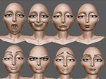 Mother Gothel facial expressions model by Chad Stubblefield