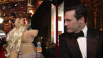 Miss Piggy with Jon Hamm at the BAFTA Awards in 2012.