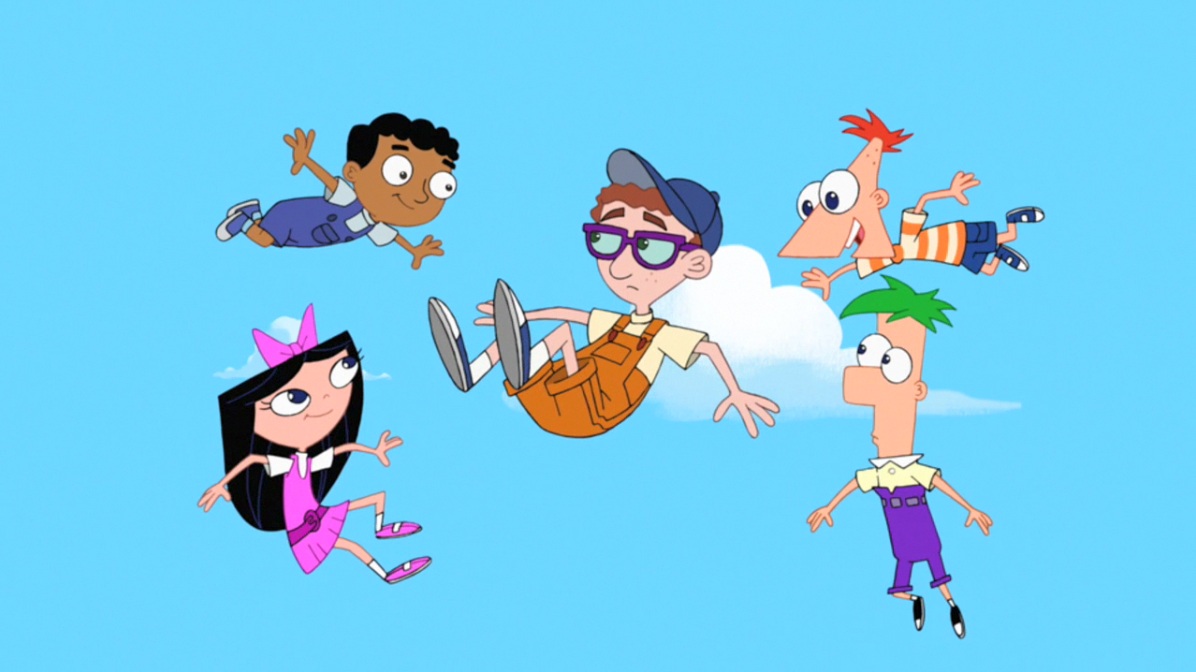 "When You Levitate" is a song playing as Phineas, Ferb, C...
