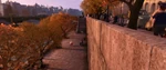 Ratatouille On a bridge in the background when Chef Skinner is chasing Remy who has the document.