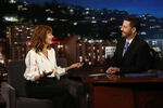 Susan Sarandon visits Jimmy Kimmel Live! in September 2017.