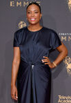 Aisha Tyler arrives at the 69th annual Emmy Awards in September 2017.