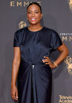 Aisha Tyler arrives at the 69th annual Emmy Awards in September 2017.