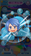 Tap Aqua's keyblade to cast Bubble Blaster and clear emojis!