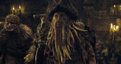 Davy Jones aboard the Dutchman after Norrington's death