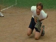 Josh Bryant getting hit in the groin by a baseball