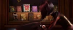 ...but then she notices a bookstore with Gusteau's cookbook...