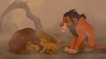 Simba with Mufasa and Scar.