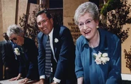 Roberts (far right) at the 2000 Disney Legends award ceremony.