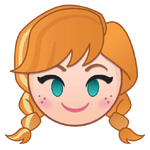 Anna's emoji for Disney Emoji Blitz