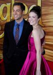 Mandy Moore and Zachary Levi at the premiere of Tangled in November 2010.